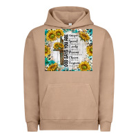 Pigment Burro god says you are with sunflower Urban Hoodie - TumblerDesignByShophia