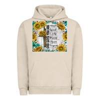 Pigment French Oak god says you are with sunflower Urban Hoodie - TumblerDesignByShophia