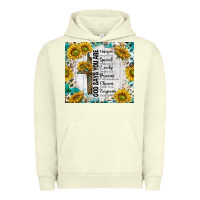 Pigment Pistachio god says you are with sunflower Urban Hoodie - TumblerDesignByShophia