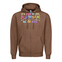 Chestnut it's okay to feel all the feels Zipper Hoodie - MaliasSmallBusiness