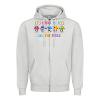 Dove Grey it's okay to feel all the feels Zipper Hoodie - MaliasSmallBusiness