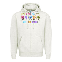Oatmeal Heather it's okay to feel all the feels Zipper Hoodie - MaliasSmallBusiness
