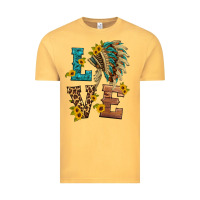 Vintage Mustard love indian headdress Vintage Tee - HRA Design Shop
