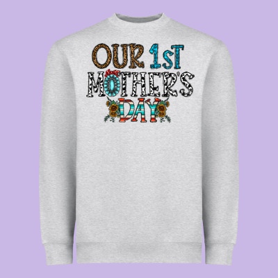 Our 1 St Mother's Day Heavyweight Sweatshirt Designed By Cowhidedigitalart