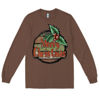 Chestnut Merry Christmas Long Sleeve Tee - JahusDesignShop