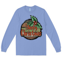 Colony Blue Merry Christmas Long Sleeve Tee - JahusDesignShop