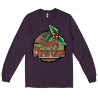 Plum Merry Christmas Long Sleeve Tee - JahusDesignShop