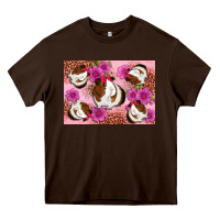 Chocolate Brown Guinea pig flowers Heavy Core Tee - Artiststas