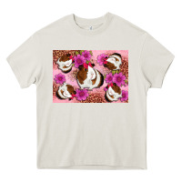 Cream Guinea pig flowers Heavy Core Tee - Artiststas