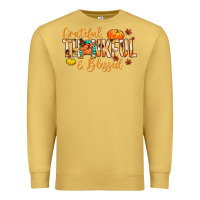 Antique Gold grateful thankful and blessed Premium Sweatshirt - MaliasSmallBusiness