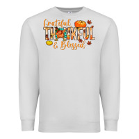 Dove Grey grateful thankful and blessed Premium Sweatshirt - MaliasSmallBusiness