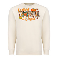 Sandshell grateful thankful and blessed Premium Sweatshirt - MaliasSmallBusiness