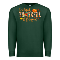 Sports Green grateful thankful and blessed Premium Sweatshirt - MaliasSmallBusiness