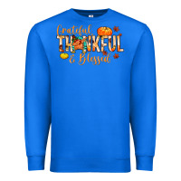True Royal grateful thankful and blessed Premium Sweatshirt - MaliasSmallBusiness
