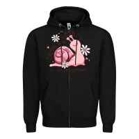 Black snail progress is stil progress Zipper Hoodie - MaliasSmallBusiness