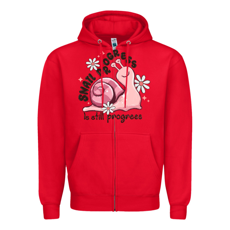 Snail Progress Is Stil Progress Zipper Hoodie by MaliasSmallBusiness | Teevron