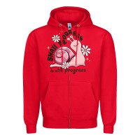 Red snail progress is stil progress Zipper Hoodie - MaliasSmallBusiness