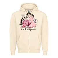 Sandshell snail progress is stil progress Zipper Hoodie - MaliasSmallBusiness