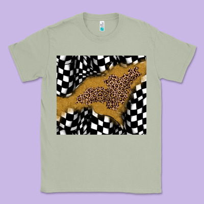 Racing Glitter Leopard Classic Tee Designed By Jahusdesignshop