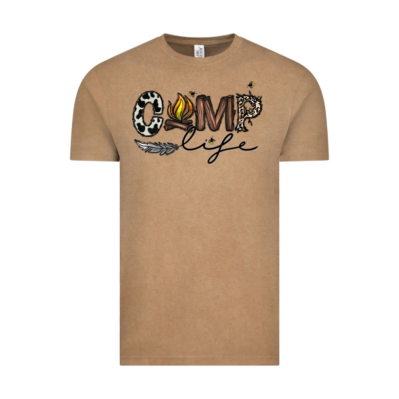 Camp Life Vintage Tee by CowhideDigitalArt | Teevron
