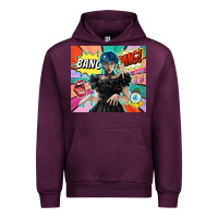 Mauve Wine pop art gothic girl Urban Hoodie - TumblerDesignByShophia