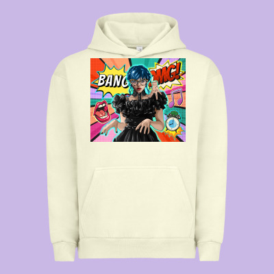 Pop Art Gothic Girl Urban Hoodie Designed By Tumblerdesignbyshophia