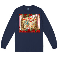 Navy valentines day playing cards Long Sleeve Tee - AdoDesignShop
