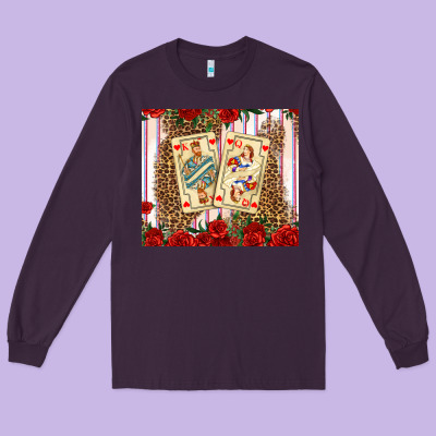 Valentines Day Playing Cards Long Sleeve Tee Designed By Adodesignshop