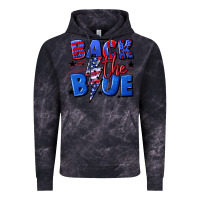 Cloud Black Back the blue with lightning bolt 4th of july Vintage Hoodie - CowGirlArtShop