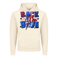 Vintage Artic Back the blue with lightning bolt 4th of july Vintage Hoodie - CowGirlArtShop