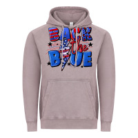 Vintage Zinc Back the blue with lightning bolt 4th of july Vintage Hoodie - CowGirlArtShop