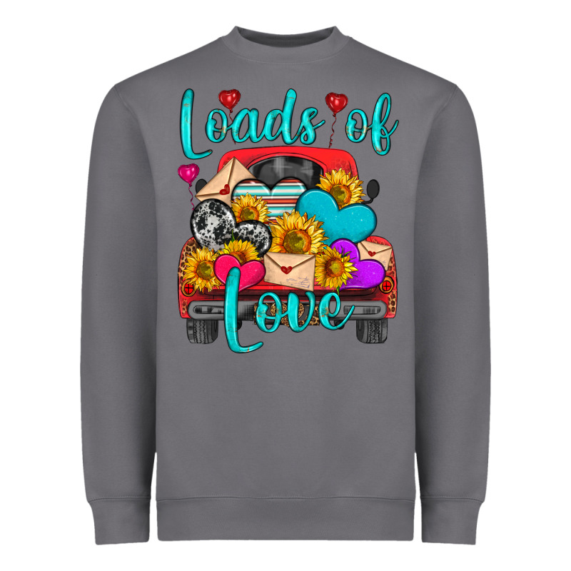 Loads Of Love With Truck Heavyweight Sweatshirt by HRA Design Shop | Teevron