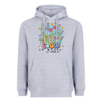 Heather Grey grow in grace Heavyweight Hoodie - MaliasSmallBusiness