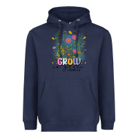 Navy grow in grace Heavyweight Hoodie - MaliasSmallBusiness
