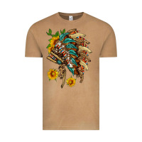 Vintage Camel indian headdress with pattern and sunflowers Vintage Tee - HRA Design Shop