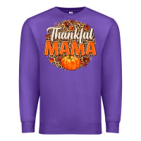 Purple Thankful Mama Premium Sweatshirt - MaliasSmallBusiness