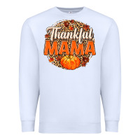 White Thankful Mama Premium Sweatshirt - MaliasSmallBusiness