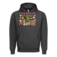 Charcoal Heather cozy bookish weekend Zipper Hoodie - MaliasSmallBusiness