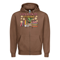 Chestnut cozy bookish weekend Zipper Hoodie - MaliasSmallBusiness