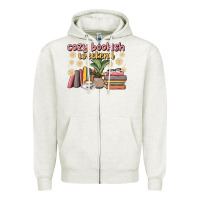 Oatmeal Heather cozy bookish weekend Zipper Hoodie - MaliasSmallBusiness
