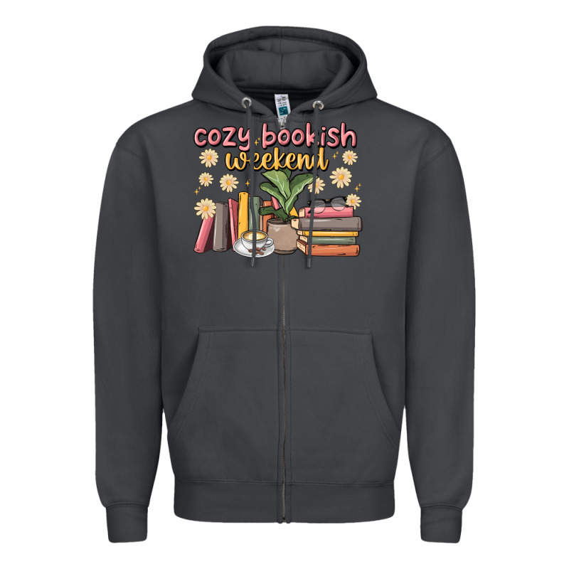 Cozy Bookish Weekend Zipper Hoodie by MaliasSmallBusiness | Teevron