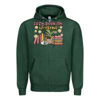 Sports Green cozy bookish weekend Zipper Hoodie - MaliasSmallBusiness