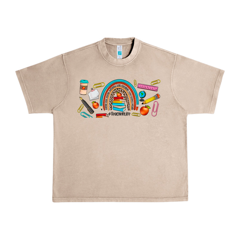 Teacher Life Rainbow Frosted Urban Heavy Tee by JahusDesignShop | Teevron