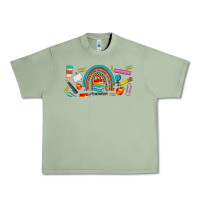 Oil Green teacher life rainbow frosted Urban Heavy Tee - JahusDesignShop