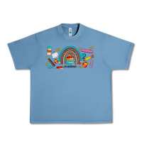 Pebble Blue teacher life rainbow frosted Urban Heavy Tee - JahusDesignShop