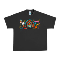 Pigment Black teacher life rainbow frosted Urban Heavy Tee - JahusDesignShop