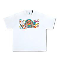 White teacher life rainbow frosted Urban Heavy Tee - JahusDesignShop