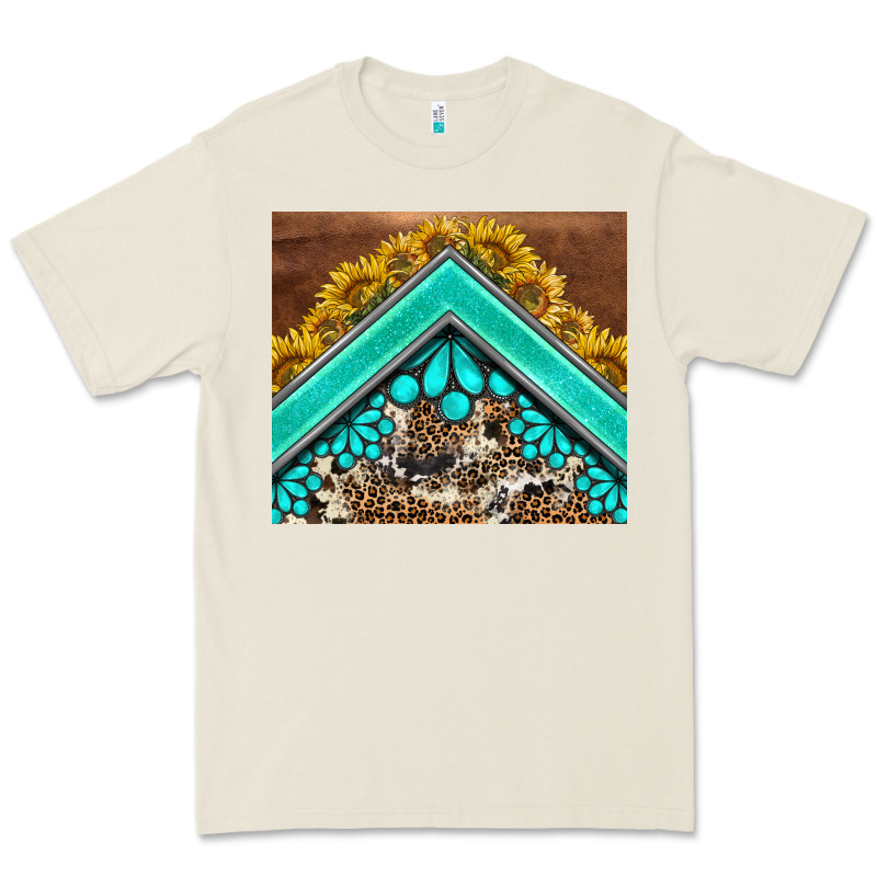 Western  Sunflower Turquise Gemstone  Tumbler Premium Tee by BarkalooDesign | Teevron