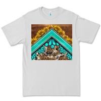 Dove Grey western  sunflower turquise gemstone  tumbler Premium Tee - BarkalooDesign