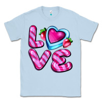 Dusty Blue love with strawberry candy Classic Tee - AdoDesignShop